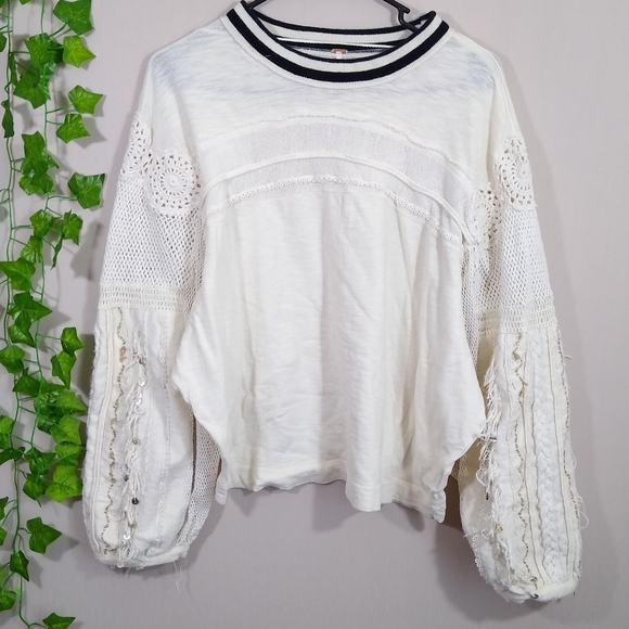 Free People top medium oversized sleeves - Picture 4 of 8